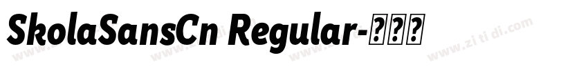 SkolaSansCn Regular字体转换